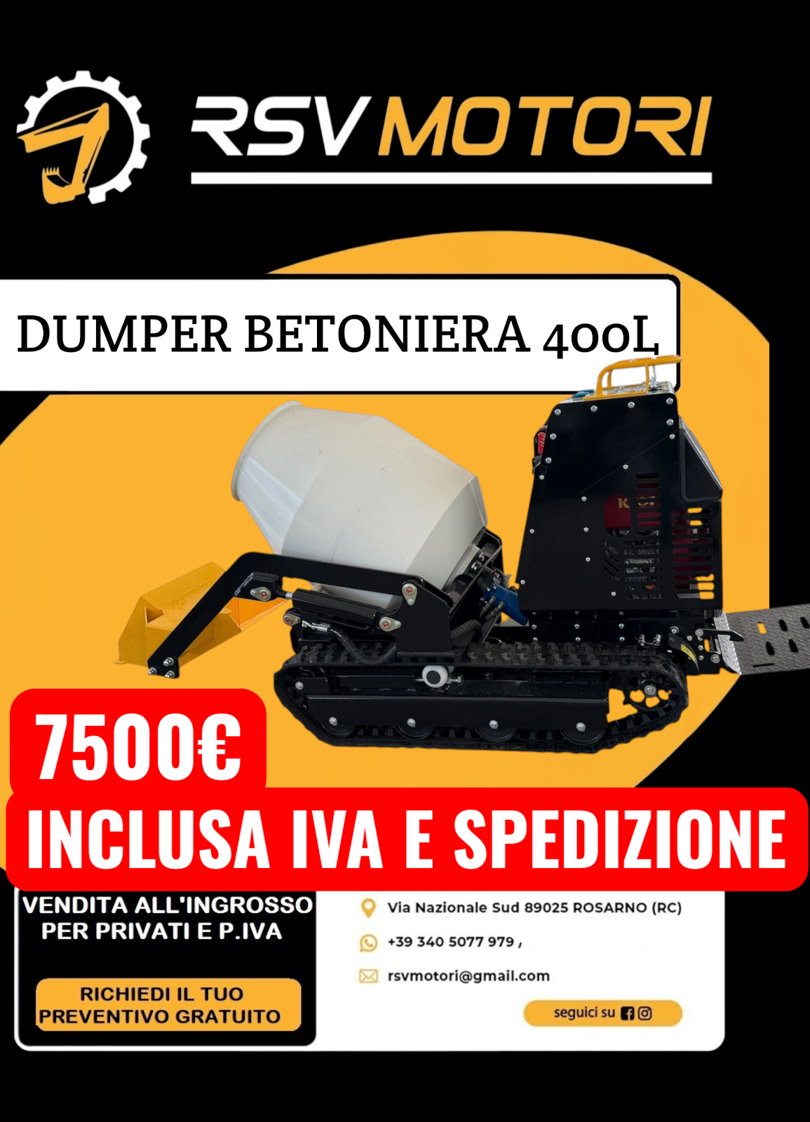 Minidumper Betoniera RSV