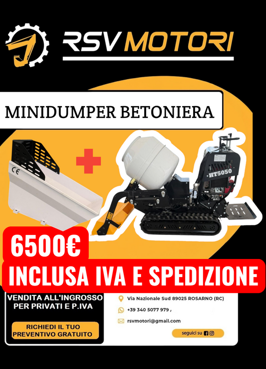 Motocarriola Minidumper Dumper Betoniera RSV