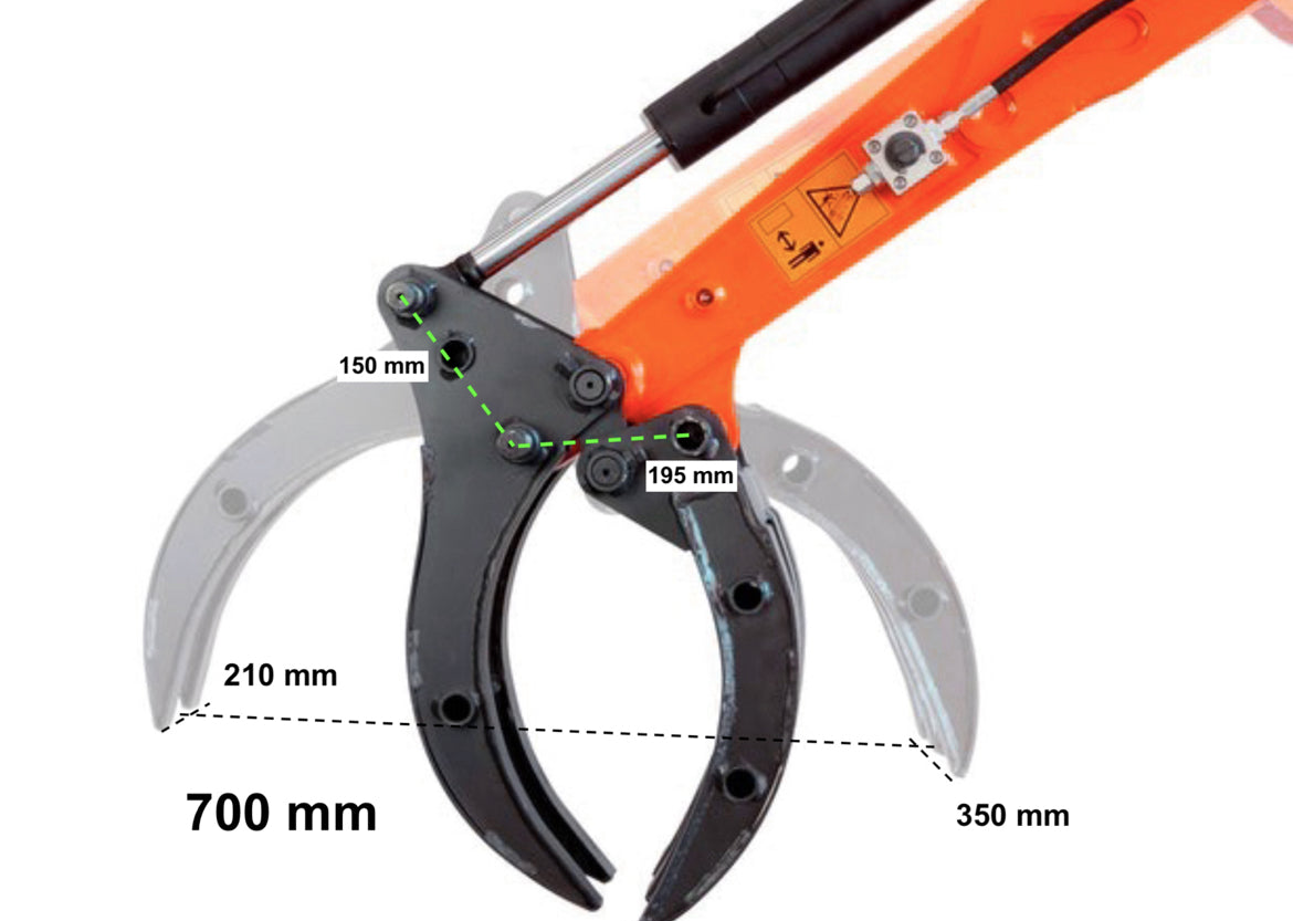 Grapple Pinza Miniescavatore