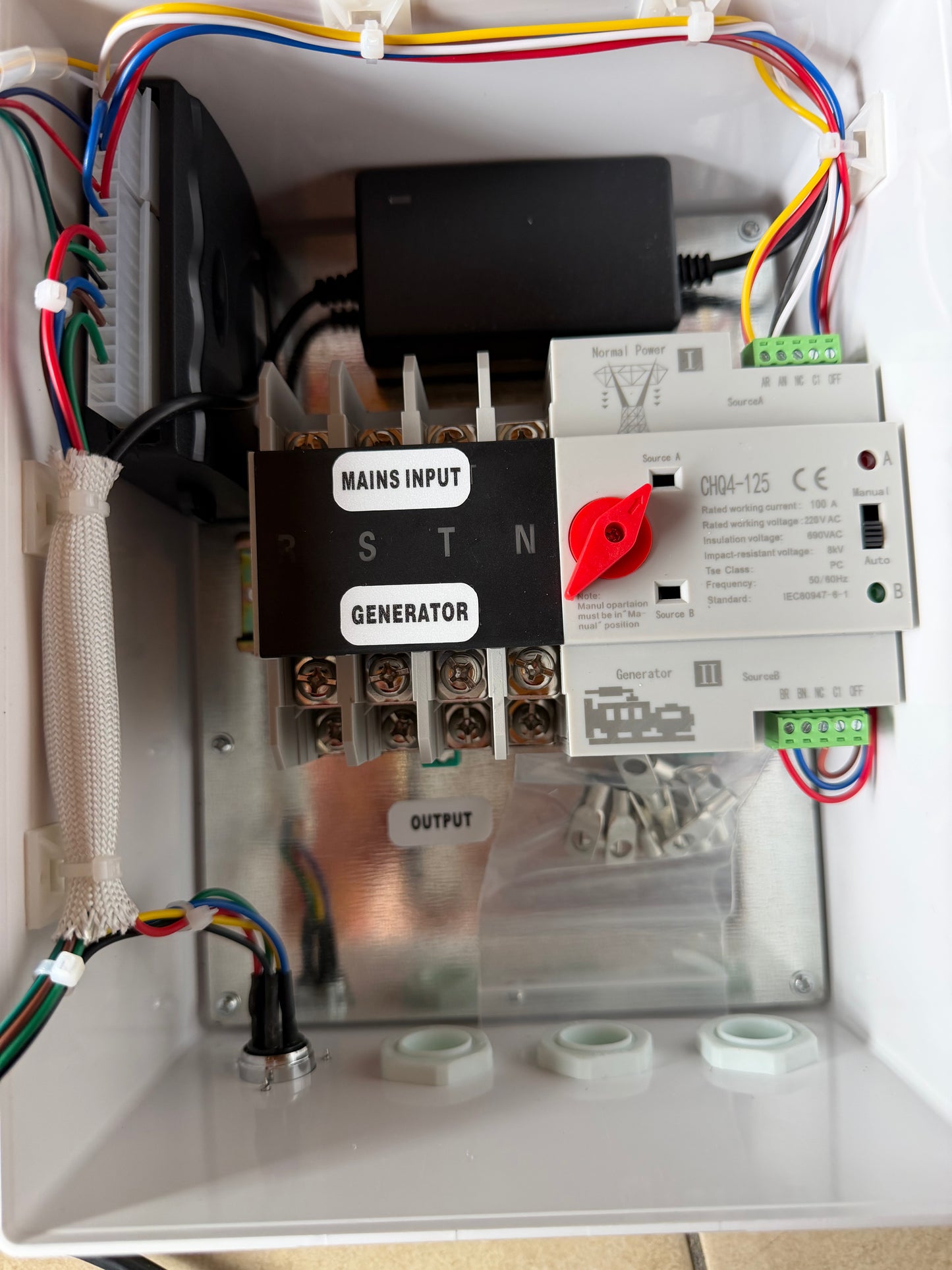 QUADRO RETE AUTOMATICO ATS 230 400V UNIVERSALE GRUPPO ELETTROGENO 5 PIN GENERATO