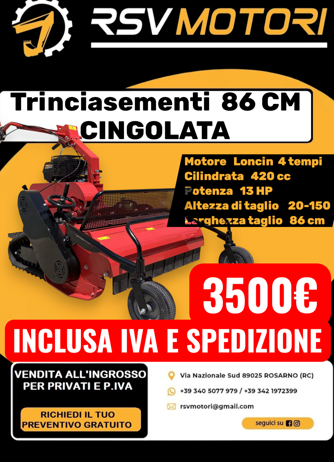 Trinciasementi 86 CM RSV