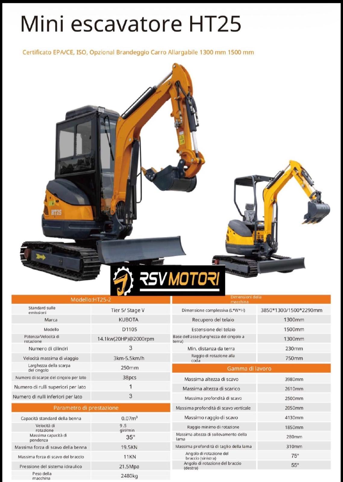 MINIESCAVATORE RSV 25Q