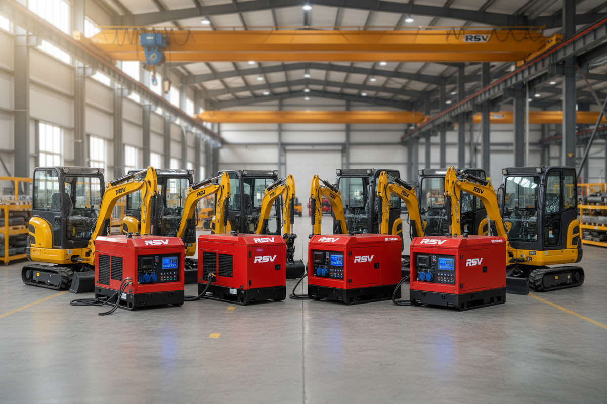 GRUPPI ELETTROGENI RSV E MINIESCAVATORI 10 PZ